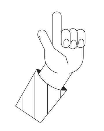 Gesto de la mano eureka  Ilustración