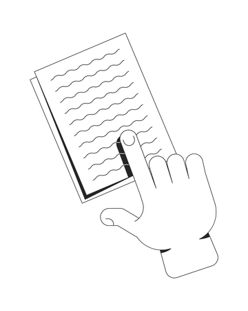 Gesto de leitura interativo  Ilustração