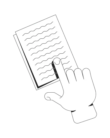 Gesto de leitura interativo  Ilustração