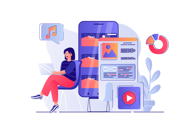 Gestor de contenidos  Ilustración