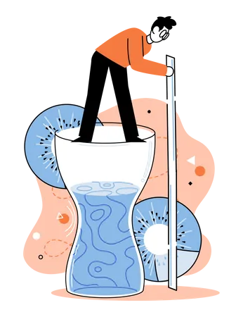 Gesunder Diät-Cocktail  Illustration