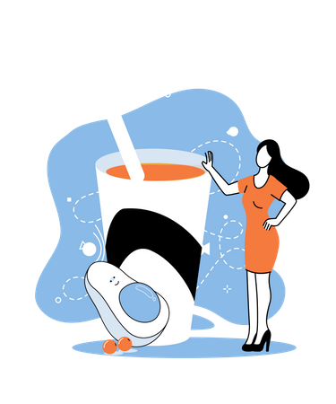 Gesunder Diät-Cocktail  Illustration