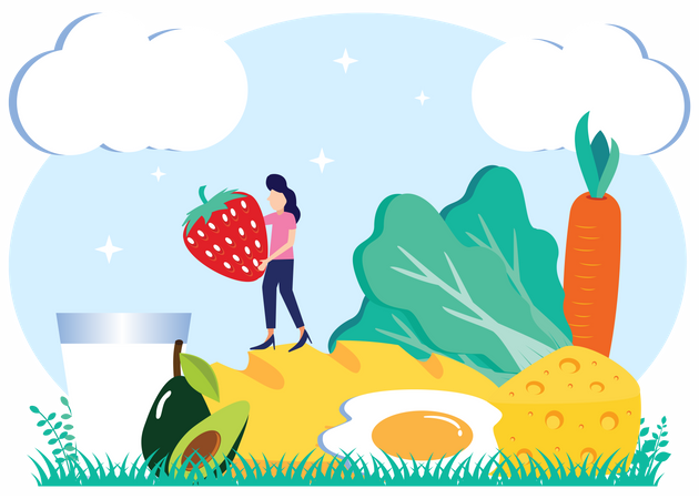 Gesundes Essen  Illustration