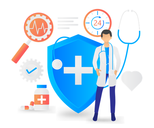 Gesundheits-Check  Illustration