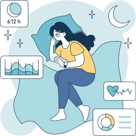 App zur Gesundheitsüberwachung  Illustration