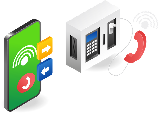 Get a call from an old public phone  Illustration