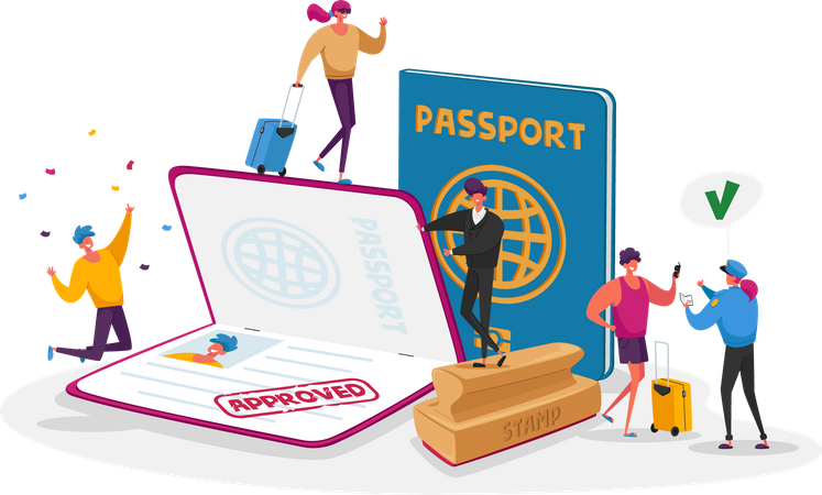 Get Approved Visa Illustration