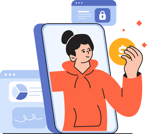 Get Reward Online  Illustration