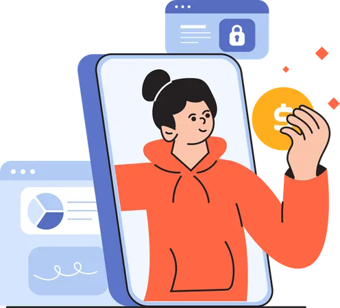 Get Reward Online  Illustration