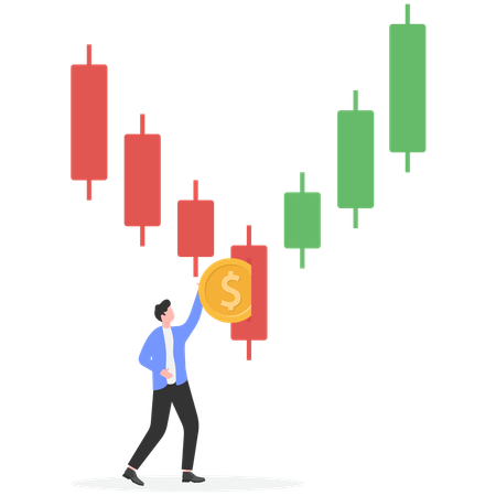 Get rich from stock market trading  Illustration