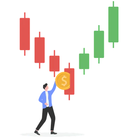 Get rich from stock market trading  Illustration
