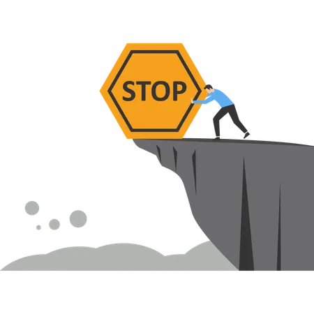 Get rid of stop sign  Illustration