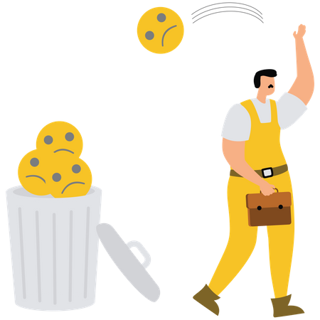 Get rid of work anxiety  Illustration