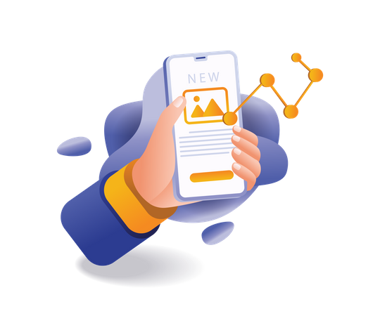 Get the latest information from the smartphone  イラスト