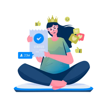 Get verified mark  Illustration