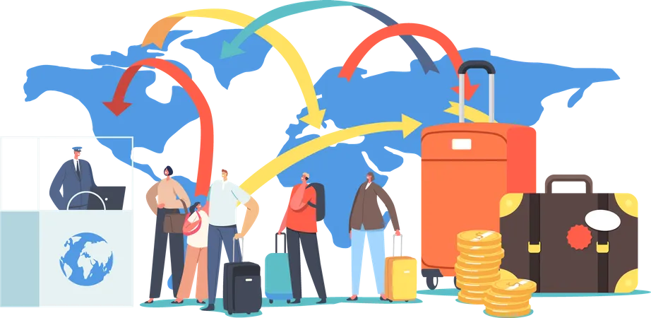 Get Visa for Legal Migration  Illustration