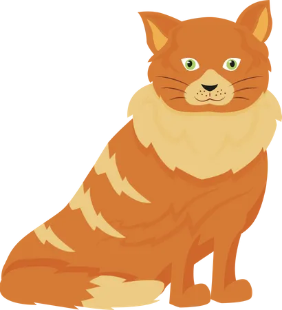 Getigerte Katze  Illustration