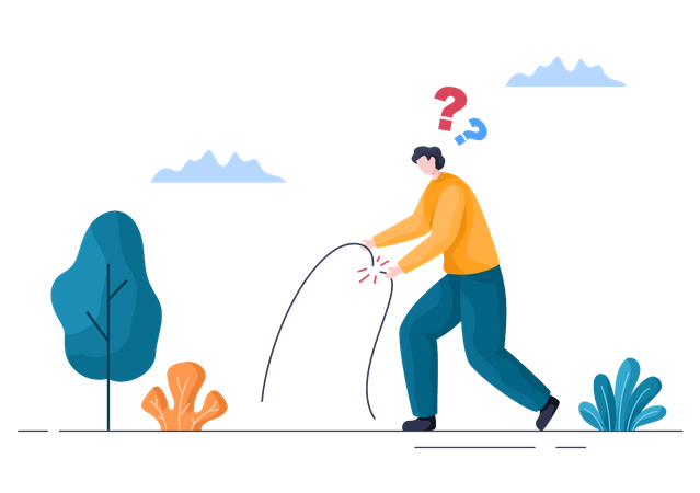 Getrennte Kabelverbindung  Illustration