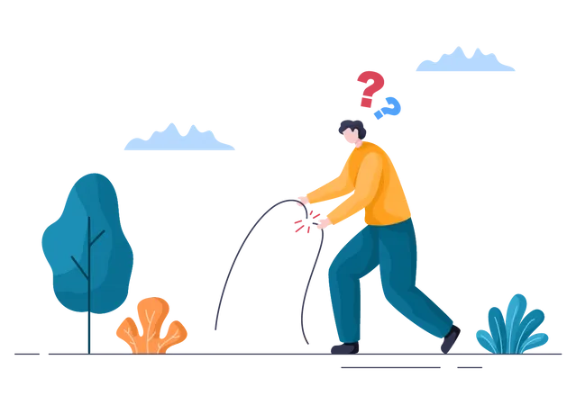 Getrennte Kabelverbindung  Illustration