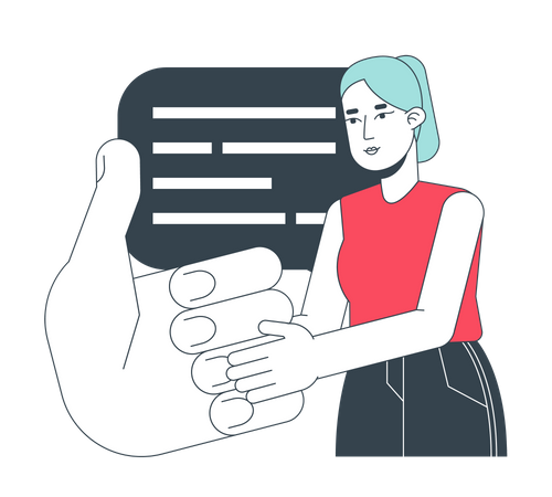 Getting feedback  イラスト