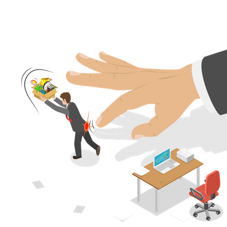 Getting fired  イラスト