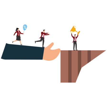 Getting support helps businesses grow and reach their goals successfully  Illustration