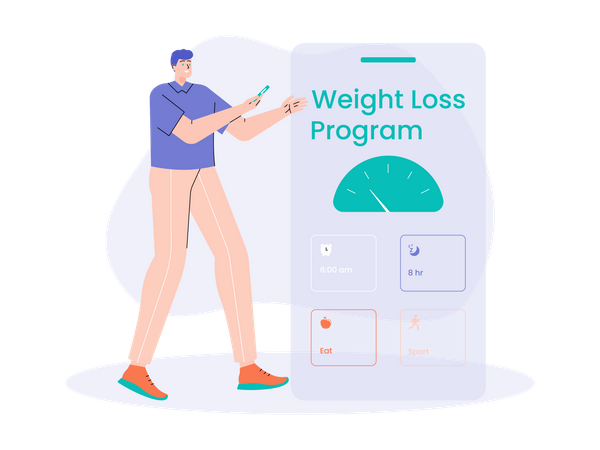 Gewichtsverlust-Programm  Illustration