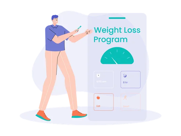 Gewichtsverlust-Programm  Illustration