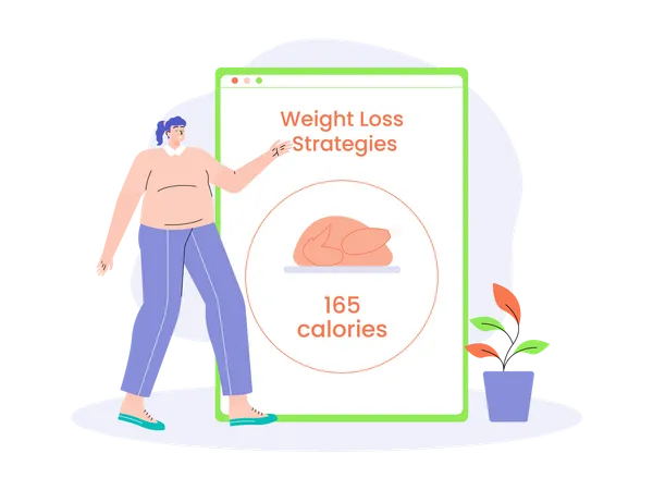 Strategie zur Gewichtsabnahme  Illustration