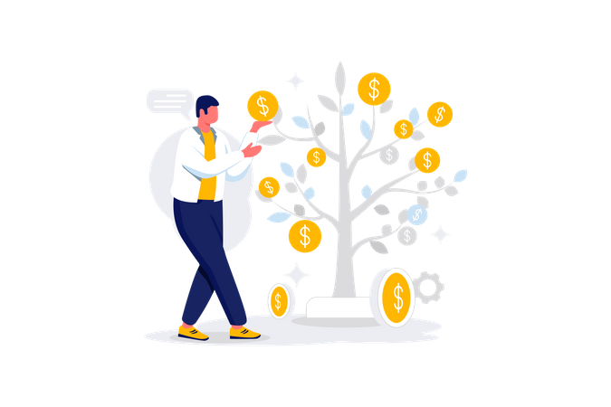 Gewinn im Geschäft  Illustration