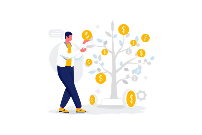 Gewinn im Geschäft  Illustration