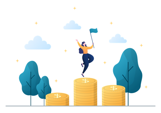Gewinn investieren  Illustration