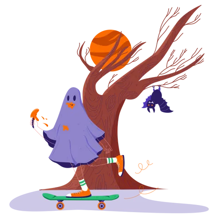 Ghost-Skater  Illustration