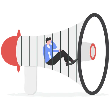 Giant army boot trampling on man  Illustration