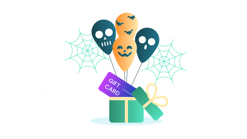 Gift at Halloween  Illustration