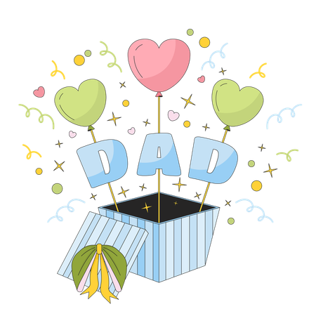 Gift box father day  Illustration