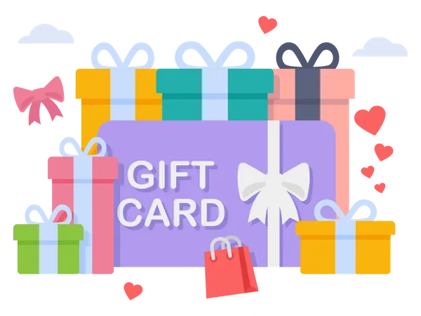 Gift card and promotion gift voucher  Illustration