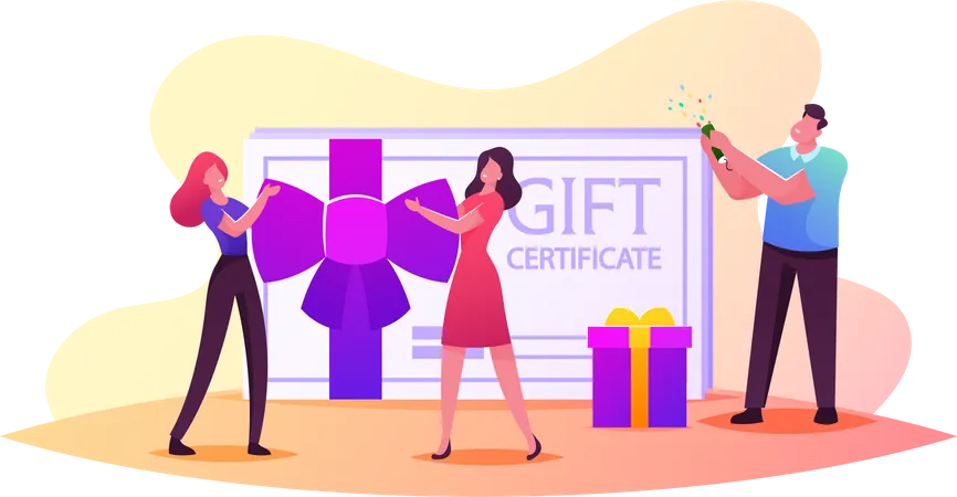 Gift Certificate and Sale Illustration