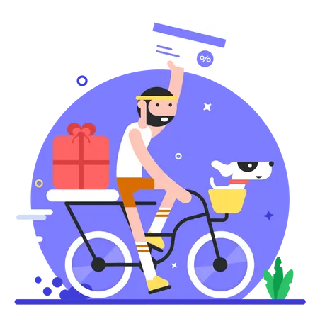 Gift Delivery  Illustration