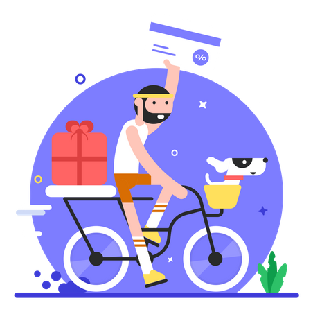 Gift Delivery  Illustration