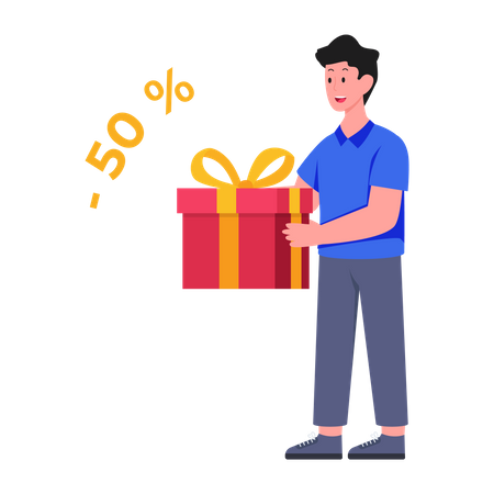 Gift Discount  Illustration