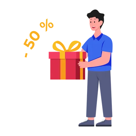 Gift Discount  Illustration