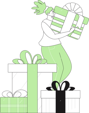 Gift Presentation  Illustration