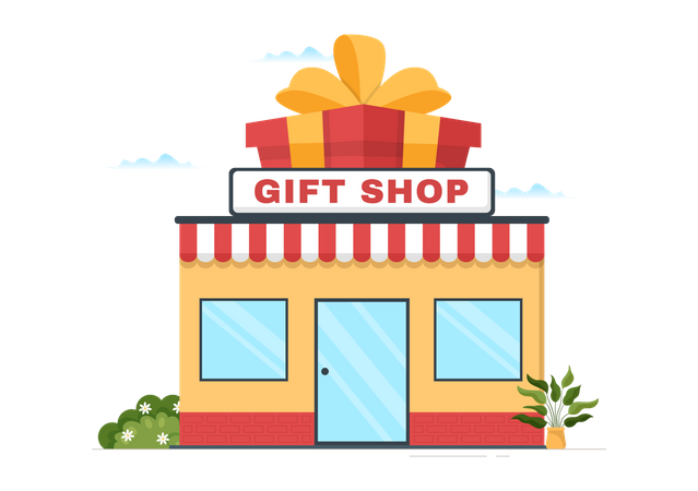 Gift shop building  Illustration