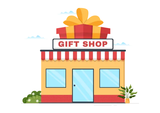 Gift shop building  Illustration