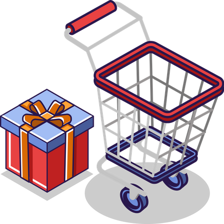 Gift shopping Illustration