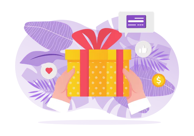 Gift Shopping  Illustration