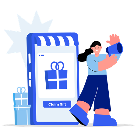 Gift Shopping  Illustration