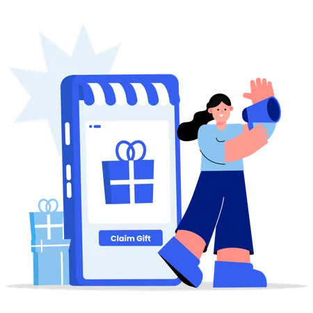 Gift Shopping  Illustration