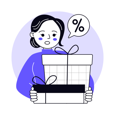 Gift shopping  Illustration